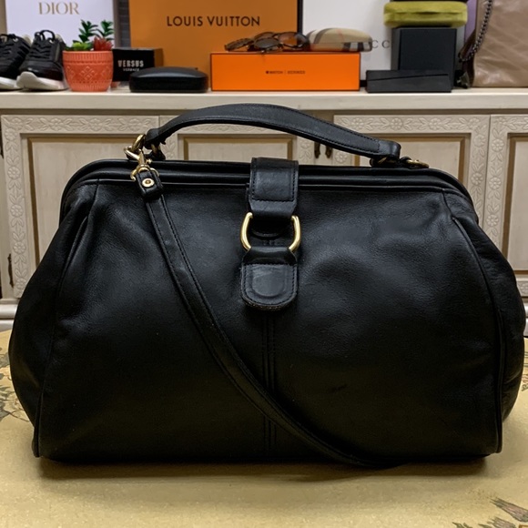 Coach Bags Vintage Coach Black Leather Hudson Doctor Bag Satchel 51320 Poshmark